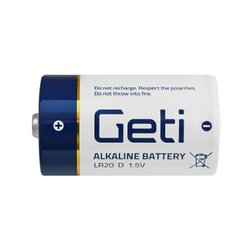 1ks Alkalická baterie D (R20). GETI (Deramax)